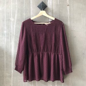 Lauren Conrad Swiss Dot Blouse